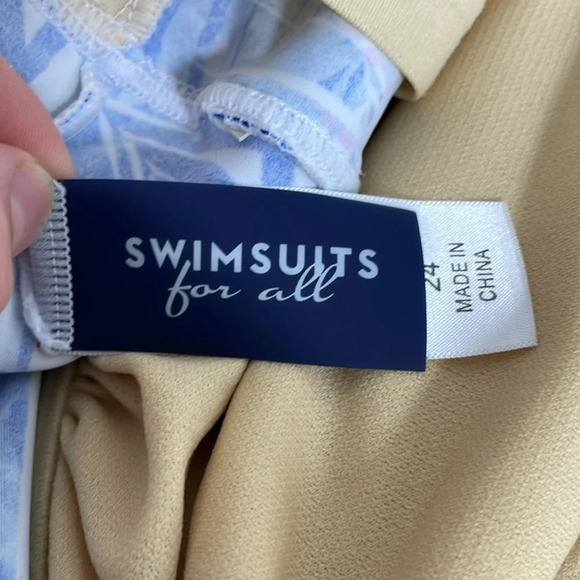 Swimsuits For All Tankini Top Womens 24 Purple Blue Floral Sweetheart Underwire - Picture 12 of 17